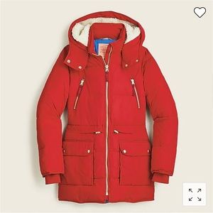 JCrew Chateau puffer jacket with PrimaLoft, Red Size Large